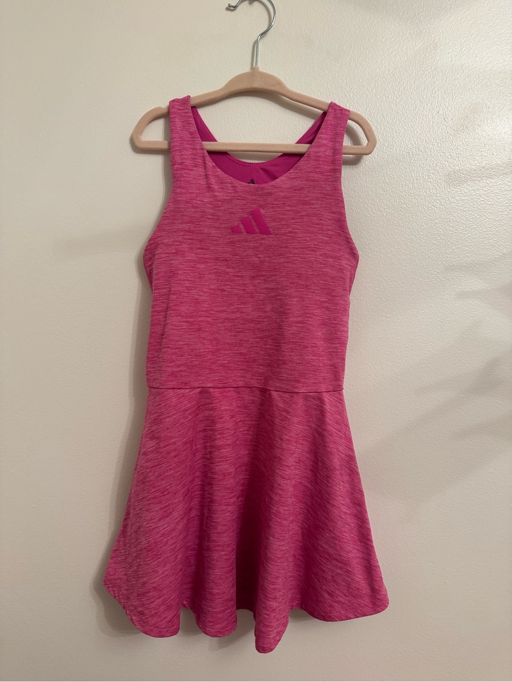 Adidas Girls' Heather Pink Athletic Tank Skater Dress